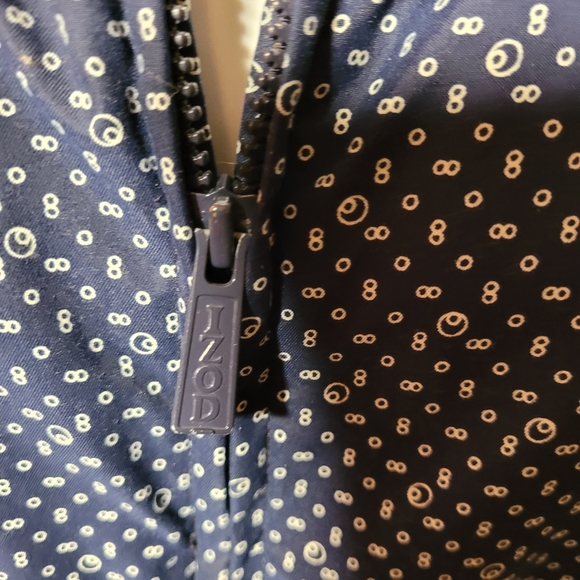 Women's Vintage Navy White IZOD zipper Jacket Size XL - Picture 4 of 6